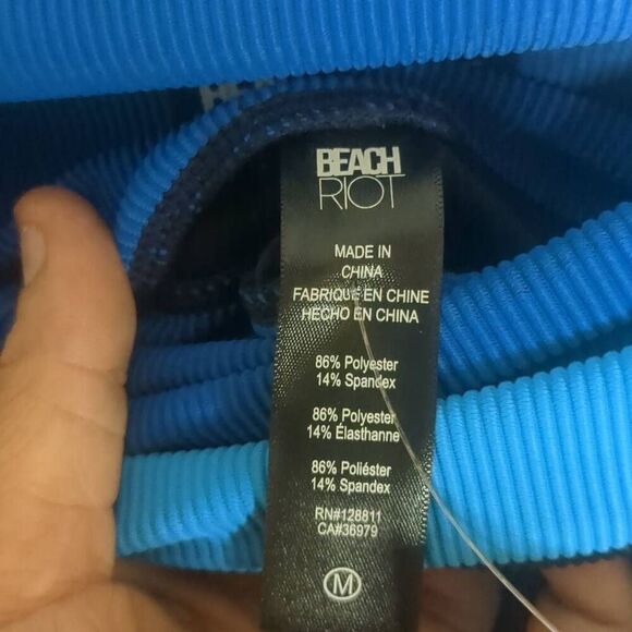 Beach Riot Almalfi Pant Blue Colorblock M Medium - Picture 7 of 8